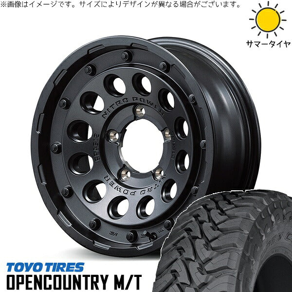 トーヨータイヤ オープンカントリー M/T 225/75R16 ＋ ナイトロパワー H12 ショットガン バレルブラック 16インチ 5.5J +20 5H139.7P サマー・ホイール4本セット。1枚目。