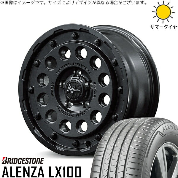 ブリヂストン アレンザ LX100 (ALENZA LX100) 215/70R16 ＋ ナイトロパワー H12 ショットガン バレルブラック 16インチ 7J +40 5H114.3P サマー・ホイール4本セット。1枚目。