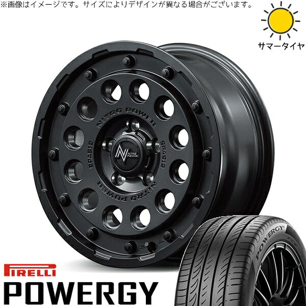 ピレリ パワジー 205/60R16 ＋ ナイトロパワー H12 ショットガン バレルブラック 16インチ 7J +40 5H114.3P サマー・ホイール4本セット。1枚目。