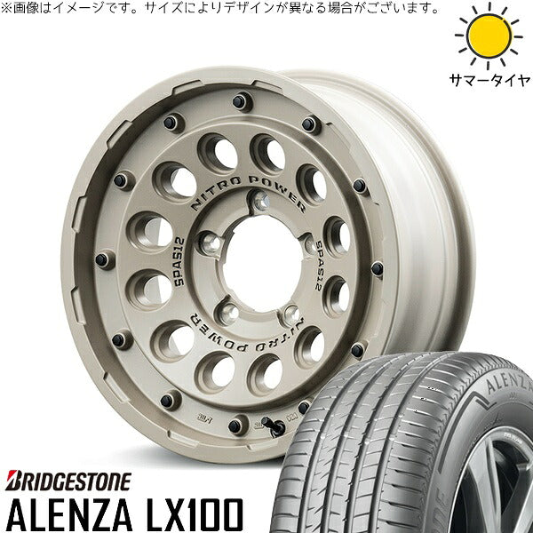 ブリヂストン アレンザ LX100 215/70R16 ＋ ナイトロパワー H12 ショットガン セミグロスサンドベージュ 16インチ 6J -5 5H139.7P サマー・ホイール4本セット。1枚目。
