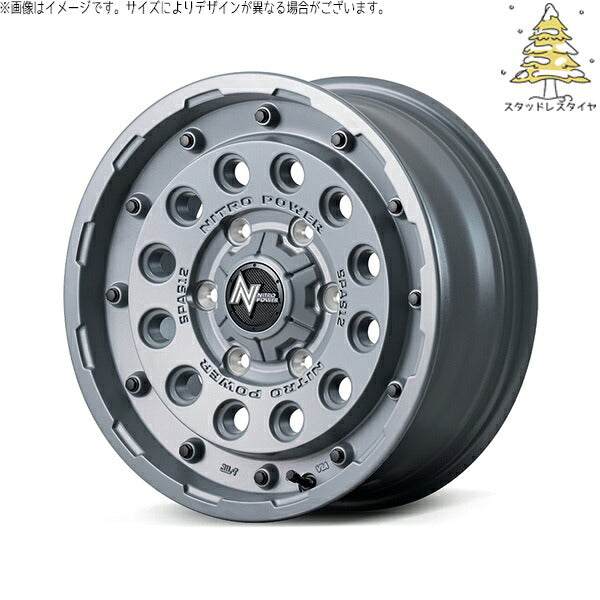 輸入スタッドレスタイヤ（銘柄指定不可） 215/70R16 ＋ ナイトロパワー H12 ショットガン セミグロスコンクリート 16インチ 5.5J +20 5H139.7P ホイール4本セット。1枚目。