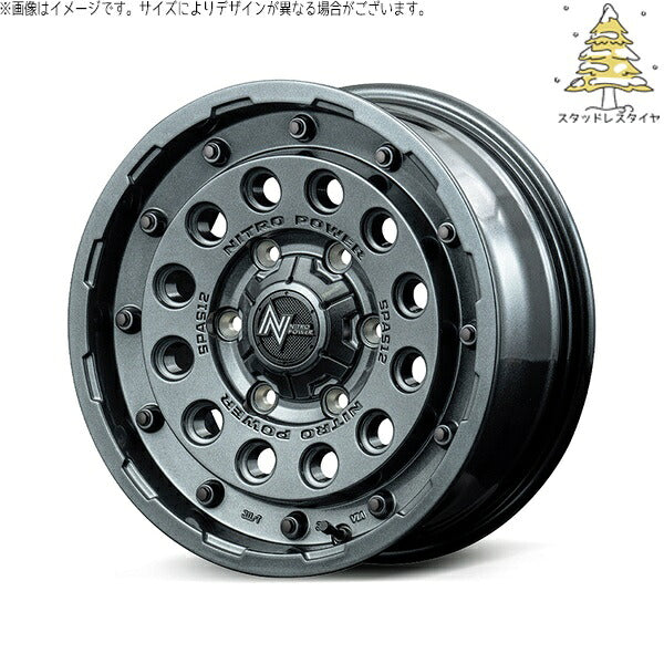 輸入スタッドレスタイヤ（銘柄指定不可） 215/70R16 ＋ ナイトロパワー H12 ショットガン ガンメタルシルバー 16インチ 6.5J +38 6H139.7P ホイール4本セット。1枚目。