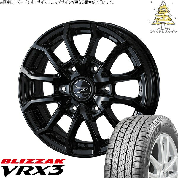 ブリヂストン ブリザック VRX3 215/70R15 ＋ プロディータ HC3 ブラック 15インチ 6J +33 6H139.7P スタッドレス・ホイール4本セット。1枚目。