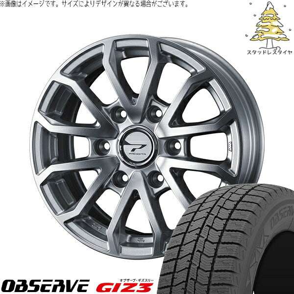 トーヨータイヤ オブザーブ GIZ3 215/70R15 ＋ プロディータ HC3 シルバー 15インチ 6J +33 6H139.7P スタッドレス・ホイール4本セット。1枚目。