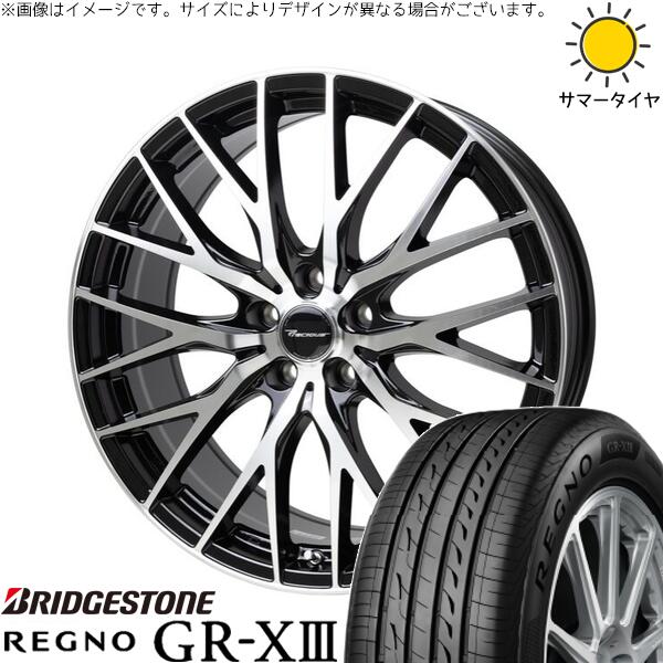ブリヂストン レグノ GR-X3 235/35R19 ＋ プレシャス HM-1 V-2 メタリックブラックポリッシュ 19インチ 8J +35 5H114.3P サマー・ホイール4本セット。1枚目。