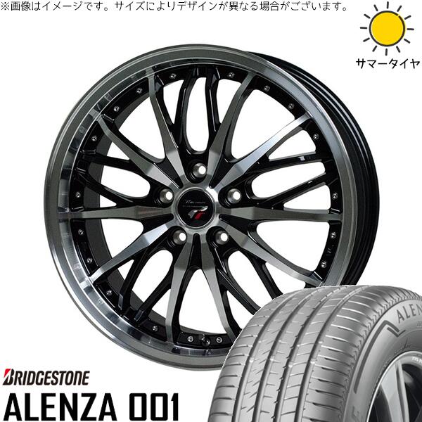 ブリヂストン アレンザ 001 225/55R18 ＋ プレシャス HM-3 メタリックブラックポリッシュ 18インチ 7J +48 5H100P サマー・ホイール4本セット。1枚目。