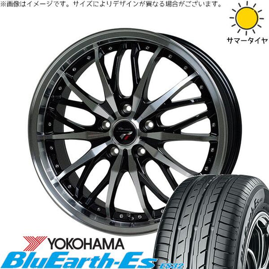 ヨコハマタイヤ ブルーアース ES32 245/40R19 ＋ プレシャス HM-3 メタリックブラックポリッシュ 19インチ 8J +35 5H114.3P サマー・ホイール4本セット。1枚目。
