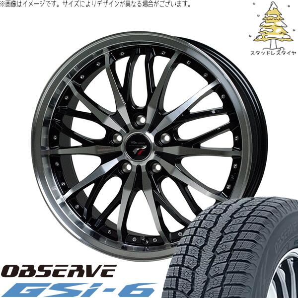 トーヨータイヤ オブザーブ Gsi-6 225/60R18 ＋ プレシャス HM-3 メタリックブラックポリッシュ 18インチ 7.5J +38 5H114.3P スタッドレス・ホイール4本セット。1枚目。