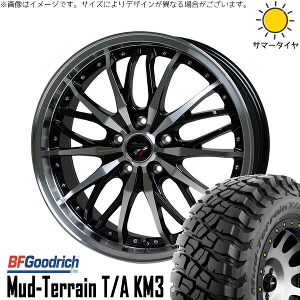 BFグッドリッチ マッドテレーン T/A KM3 245/65R17 ＋ プレシャス HM-3 メタリックブラックポリッシュ 17インチ 7J +38 5H114.3P サマー・ホイール4本セット。1枚目。