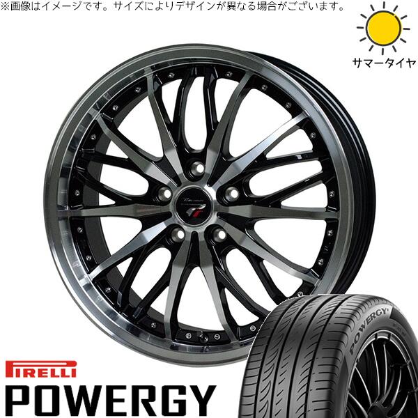 ピレリ パワジー 225/60R17 ＋ プレシャス HM-3 メタリックブラックポリッシュ 17インチ 7J +48 5H100P サマー・ホイール4本セット。1枚目。