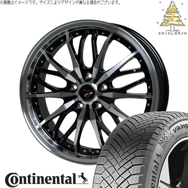 コンチネンタル バイキングコンタクト8 235/40R19 ＋ プレシャス HM-3 メタリックブラックポリッシュ 19インチ 8J +35 5H114.3P スタッドレス・ホイール4本セット。1枚目。