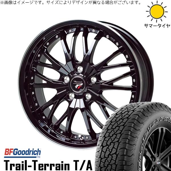BFグッドリッチ トレイルテレーン T/A 225/60R18 ＋ プレシャス HM-3 メタリックブラック/リムポリッシュ 18インチ 7J +48 5H114.3P サマー・ホイール4本セット。1枚目。