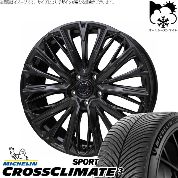 ミシュラン CROSSCLIMATE 3 SPORT 215/40R18 ＋ プレシャス HM-4 セミグロスブラック 18インチ 7.0J +48 5H114.3P オールシーズン・ホイール4本セット。1枚目。