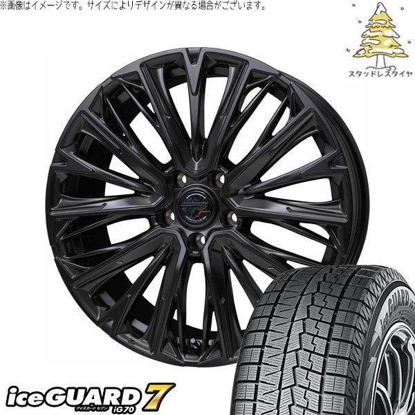 ヨコハマタイヤ アイスガードセブン IG70 245/45R19 ＋ プレシャス HM-4 セミグロスブラック 19インチ 8.0J +42 5H114.3P スタッドレス・ホイール4本セット。1枚目。