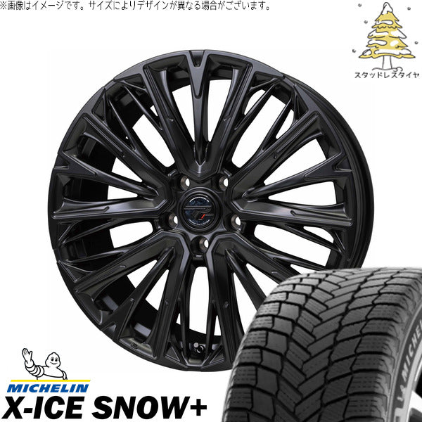 ミシュラン エックスアイス スノー+ 215/50R17 ＋ プレシャス HM-4 セミグロスブラック 17インチ 7.0J +48 5H114.3P スタッドレス・ホイール4本セット。1枚目。