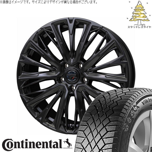 コンチネンタル バイキングコンタクト7 255/50R20 ＋ プレシャス HM-4 セミグロスブラック 20インチ 8.5J +38 5H114.3P スタッドレス・ホイール4本セット。1枚目。
