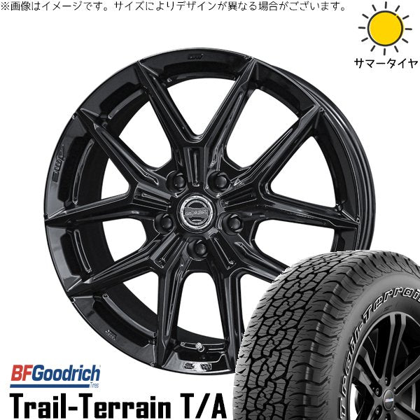 BFグッドリッチ トレイルテレーン T/A 225/60R17 ＋ スマック IG-TEC グロスブラック 17インチ 7J +38 5H114.3P サマー・ホイール4本セット。1枚目。