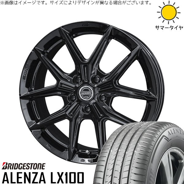 ブリヂストン アレンザ LX100 (ALENZA LX100) 235/65R18 ＋ スマック IG-TEC グロスブラック 18インチ 7.5J +38 5H114.3P サマー・ホイール4本セット。1枚目。