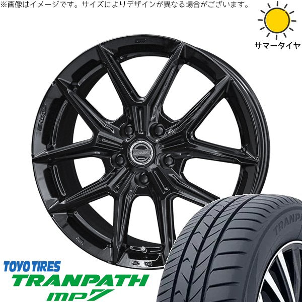 トーヨータイヤ トランパス MP7 225/55R19 ＋ スマック IG-TEC グロスブラック 19インチ 7J +45 5H114.3P サマー・ホイール4本セット。1枚目。