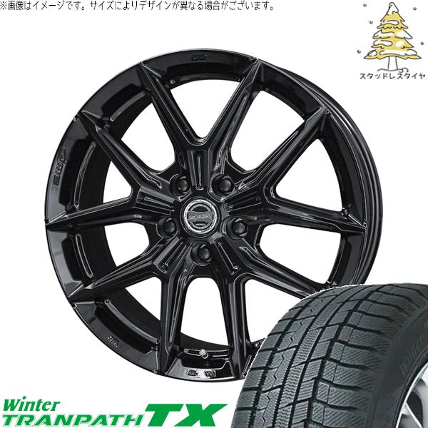 トーヨータイヤ ウィンタートランパス TX 215/70R16 ＋ スマック IG-TEC グロスブラック 16インチ 6.5J +42 5H114.3P スタッドレス・ホイール4本セット。1枚目。