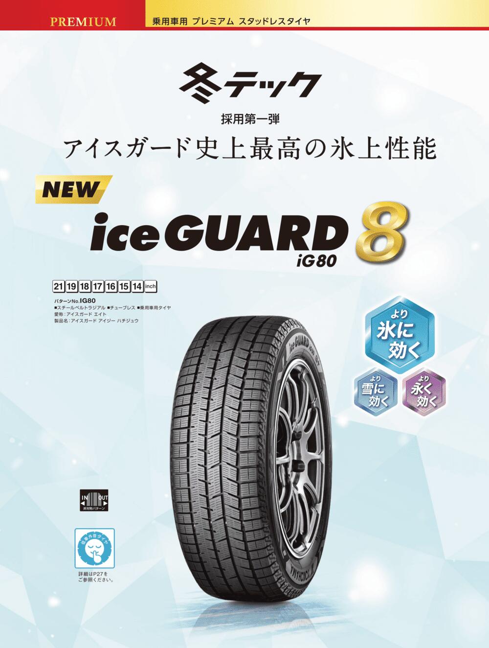 ヨコハマタイヤ アイスガードエイト IG80 155/65R14 ＋ エクシーダー E05-2 14インチ 4.5J +45 4穴100 スタッドレス・ホイール4本セット。2枚目。