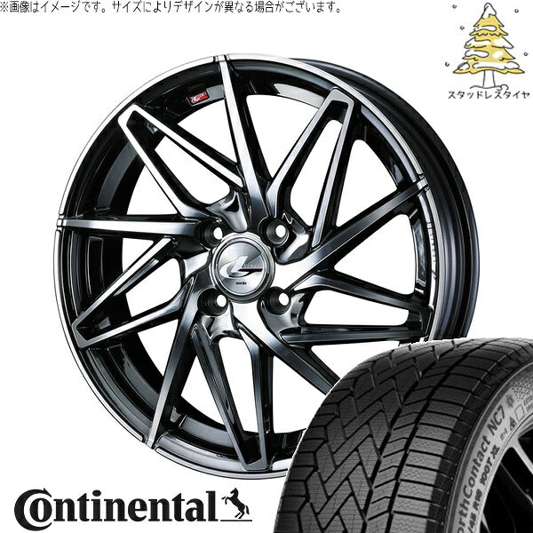 コンチネンタル ノースコンタクト NC7 205/55R16 ＋ レオニス IT ブラックメタルコート/ミラーカット 16インチ 6J +42 4H100P スタッドレス・ホイール4本セット。1枚目。