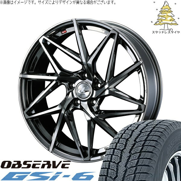 トーヨータイヤ オブザーブ Gsi-6 235/55R19 ＋ レオニス IT ブラックメタルコート/ミラーカット 19インチ 8J +43 5H114.3P スタッドレス・ホイール4本セット。1枚目。