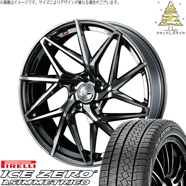 ピレリ アイスゼロアシンメトリコ 225/65R17 ＋ レオニス IT ブラックメタルコート/ミラーカット 17インチ 7J +53 5H114.3P スタッドレス・ホイール4本セット。1枚目。