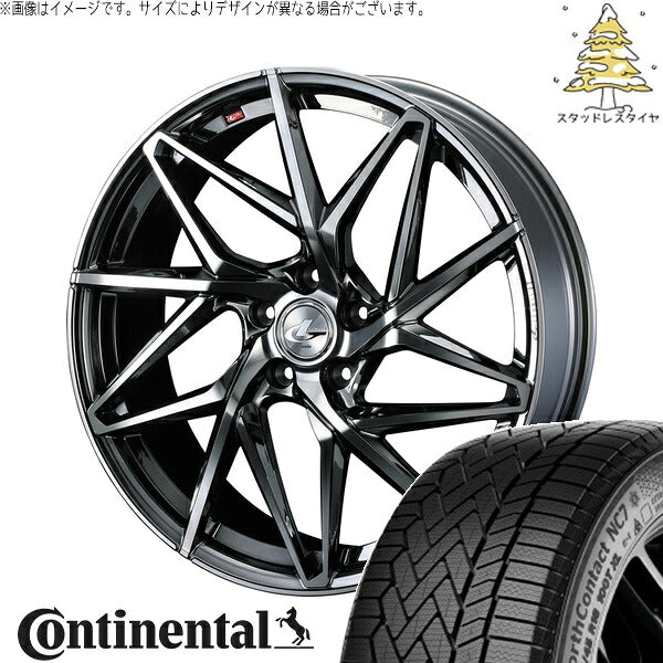コンチネンタル ノースコンタクト NC7 225/50R17 ＋ レオニス IT ブラックメタルコート/ミラーカット 17インチ 7J +42 5H114.3P スタッドレス・ホイール4本セット。1枚目。