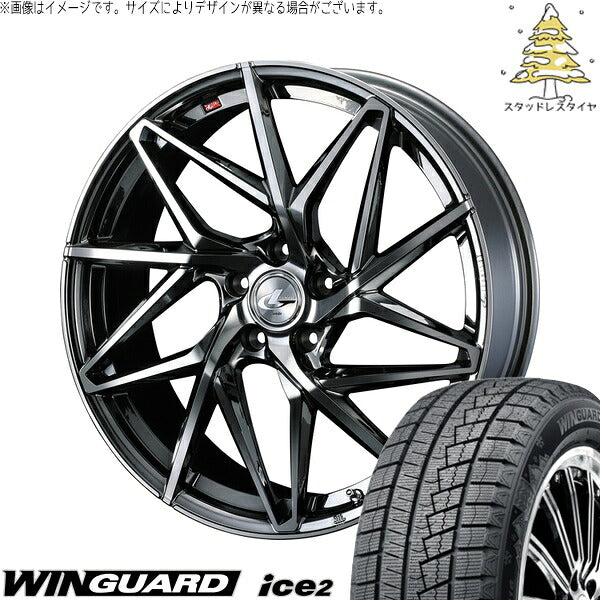 ネクセン ウィンガード アイス2 215/50R17 ＋ レオニス IT ブラックメタルコート/ミラーカット 17インチ 7J +42 5H114.3P スタッドレス・ホイール4本セット。1枚目。