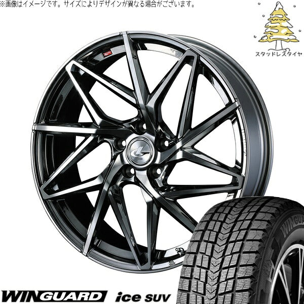 ネクセン ウィンガードアイス SUV 215/50R18 ＋ レオニス IT ブラックメタルコート/ミラーカット 18インチ 7J +47 5H114.3P スタッドレス・ホイール4本セット。1枚目。