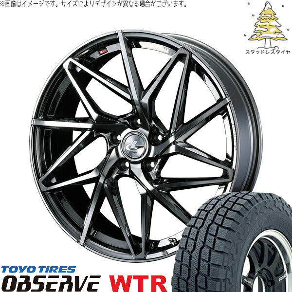 トーヨータイヤ オブザーブ W/T-R 245/65R17 ＋ レオニス IT ブラックメタルコート/ミラーカット 17インチ 7J +42 5H114.3P スタッドレス・ホイール4本セット。1枚目。