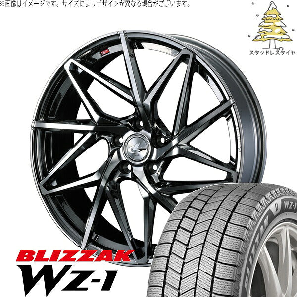 ブリヂストン ブリザック WZ-1 245/40R19 ＋ レオニス IT ブラックメタルコート/ミラーカット 19インチ 8J +43 5H114.3P スタッドレス・ホイール4本セット。1枚目。