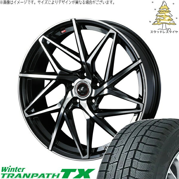 トーヨータイヤ ウィンタートランパス TX 235/50R18 ＋ レオニス IT パールブラック/ミラーカット 18インチ 8J +42 5H114.3P スタッドレス・ホイール4本セット。1枚目。
