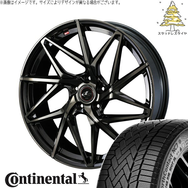 コンチネンタル ノースコンタクト NC7 215/60R16 ＋ レオニス IT パールブラックミラーカット/チタントップ 16インチ 6.5J +52 5H114.3P スタッドレス・ホイール4本セット。1枚目。