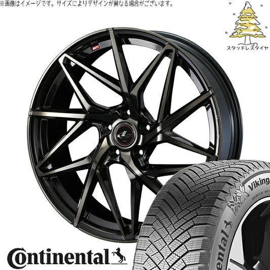 コンチネンタル バイキングコンタクト8 255/45R20 ＋ レオニス IT パールブラックミラーカット/チタントップ 20インチ 8.5J +45 5H114.3P スタッドレス・ホイール4本セット。1枚目。