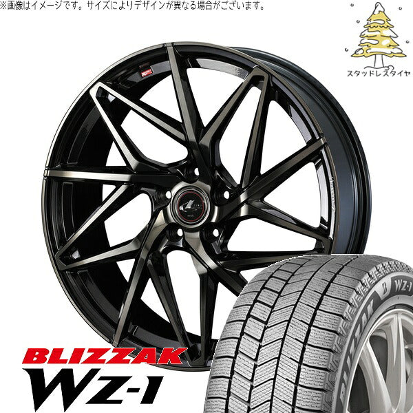ブリヂストン ブリザック WZ-1 225/60R17 ＋ レオニス IT パールブラックミラーカット/チタントップ 17インチ 7J +47 5H114.3P スタッドレス・ホイール4本セット。1枚目。