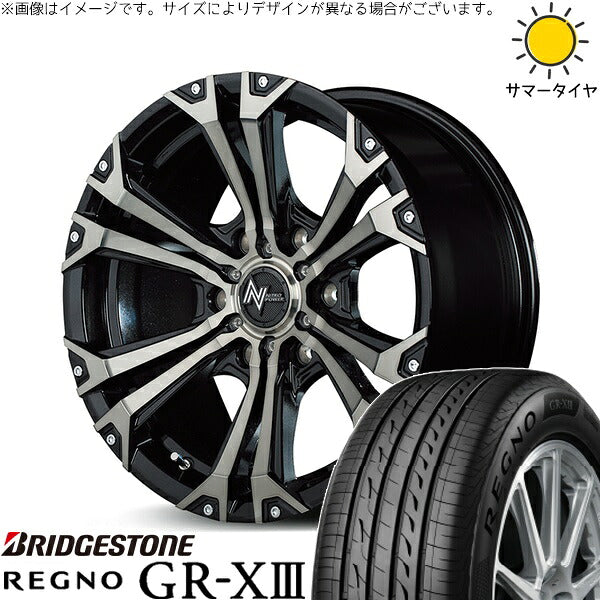 ブリヂストン レグノ GR-X3 RV 215/60R17 ＋ ナイトロパワー ジャベリン メタリックポリッシュ/ブラッククリア/ピアスミルド 17インチ 6.5J +38 6H139.7P サマー・ホイール4本セット。1枚目。
