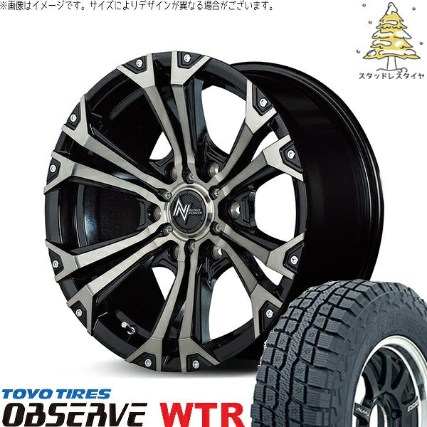 トーヨータイヤ オブザーブ W/T-R 215/65R16 ＋ ナイトロパワー ジャベリン メタリックポリッシュ/ブラッククリア/ピアスミルド 16インチ 6.5J +38 6H139.7P スタッドレス・ホイール4本セット。1枚目。