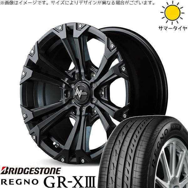 ブリヂストン レグノ GR-X3 RV 215/60R17 ＋ ナイトロパワー ジャベリン セミグロスブラック/ピアスミルド 17インチ 6.5J +38 6H139.7P サマー・ホイール4本セット。1枚目。
