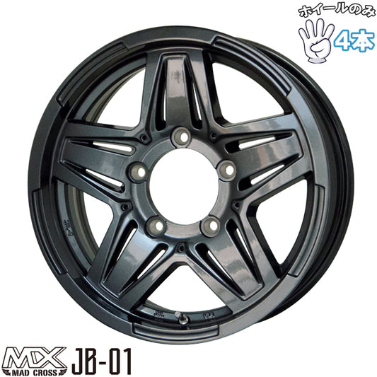ジムニーシエラ JB74 JB43 16インチ アルミホイール 5穴139.7 | ホットスタッフ マッドクロス JB01 6J ±0 4本セット
