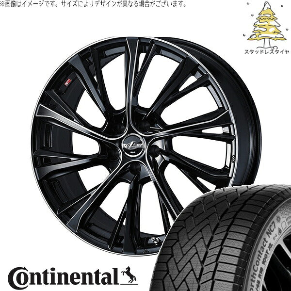 コンチネンタル ノースコンタクト NC7 225/60R18 ＋ レオニス JG ブラック/SCマシニング 18インチ 7J +47 5H114.3P スタッドレス・ホイール4本セット。1枚目。