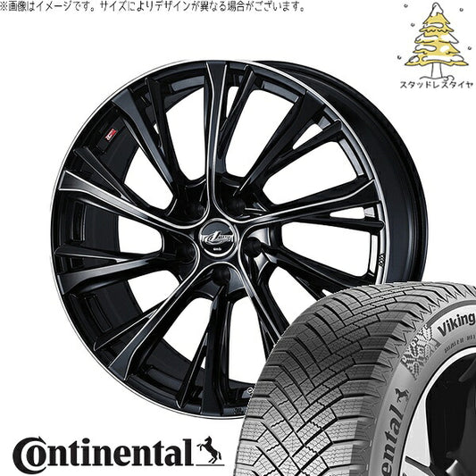 コンチネンタル バイキングコンタクト8 215/65R16 ＋ レオニス JG ブラック/SCマシニング 16インチ 6.5J +40 5H114.3P スタッドレス・ホイール4本セット。1枚目。