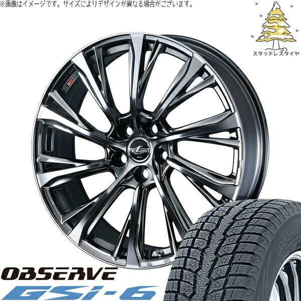 トーヨータイヤ オブザーブ Gsi-6 255/45R20 ＋ レオニス JG ブラックメタルコート/ミラーカット 20インチ 8J +45 5H114.3P スタッドレス・ホイール4本セット。1枚目。