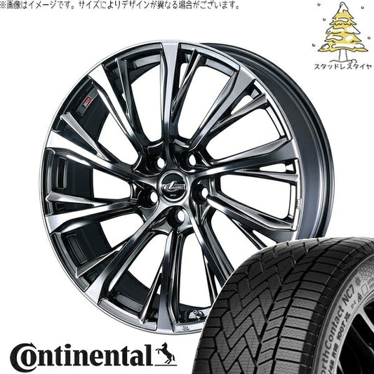 コンチネンタル ノースコンタクト NC7 205/55R16 ＋ レオニス JG ブラックメタルコート/ミラーカット 16インチ 6.5J +40 5H114.3P スタッドレス・ホイール4本セット。1枚目。