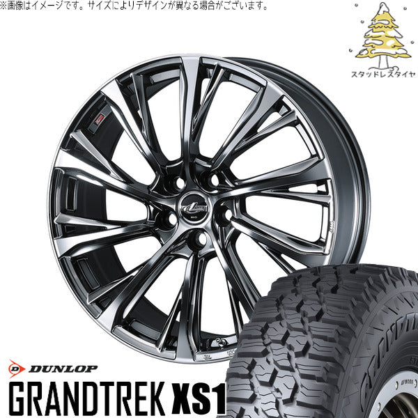 ダンロップ グラントレック XS1 215/70R16 ＋ レオニス JG ブラックメタルコート/ミラーカット 16インチ 6.5J +40 5H114.3P スタッドレス・ホイール4本セット。1枚目。