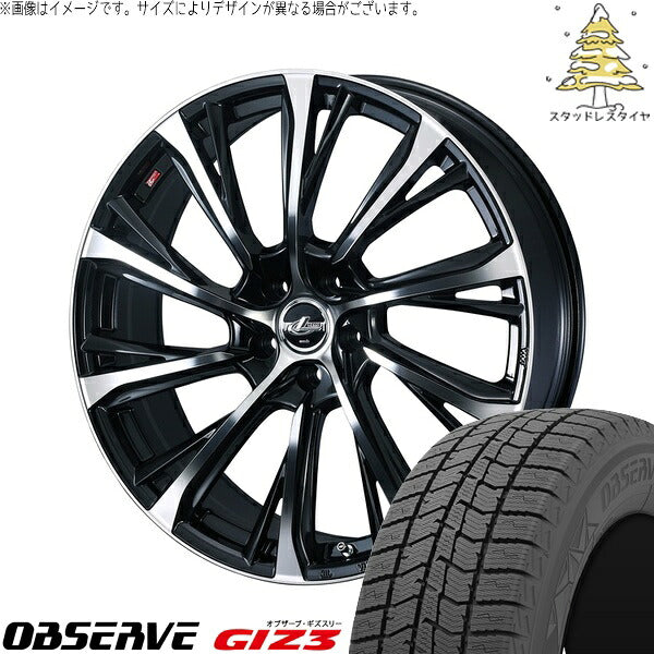 トーヨータイヤ オブザーブ GIZ3 235/50R20 ＋ レオニス JG パールブラック/ミラーカット 20インチ 8J +45 5H114.3P スタッドレス・ホイール4本セット。1枚目。