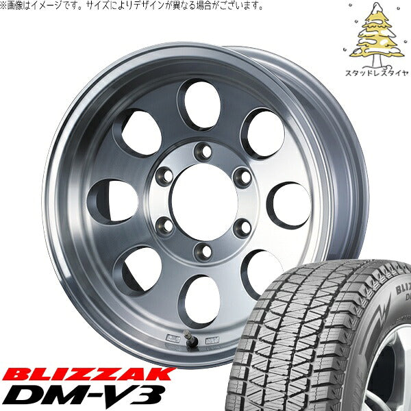 ブリヂストン ブリザック DM-V3 225/70R16 ＋ ジムライン タイプ2 ポリッシュ 16インチ 6J -5 5H139.7P スタッドレス・ホイール4本セット。1枚目。