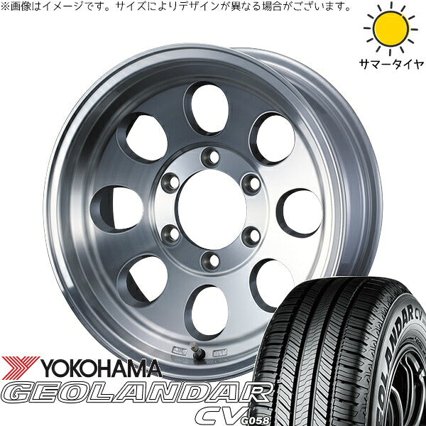 ヨコハマタイヤ ジオランダーCV G058 215/65R16 ＋ ジムライン タイプ2 ポリッシュ 16インチ 7J +38 5H114.3P サマー・ホイール4本セット。1枚目。