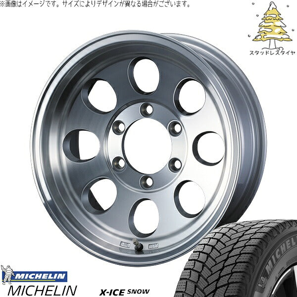 ミシュラン エックスアイス スノー 245/70R18 ＋ ジムライン タイプ2 ポリッシュ 18インチ 7.5J +65 6H139.7P スタッドレス・ホイール4本セット。1枚目。